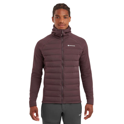 Montane Composite Hoodie - Mens | Men's Down Hooded Jacket | Further Faster Christchurch NZ | #dark-garnet