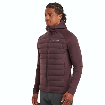 Montane Composite Hoodie - Mens | Men's Down Hooded Jacket | Further Faster Christchurch NZ | #dark-garnet