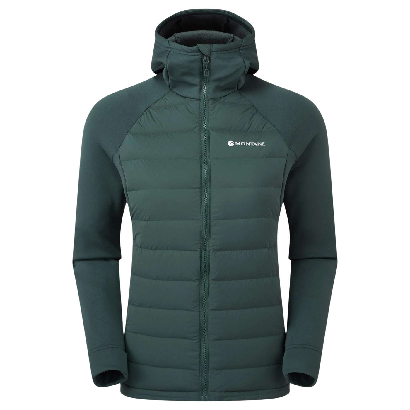 Montane Composite Hoodie - Womens | Womens Down Insulated Jacket | Further Faster Christchurch NZ | #deep-forest