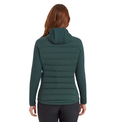 Montane Composite Hoodie - Womens | Womens Down Insulated Jacket | Further Faster Christchurch NZ | #deep-forest