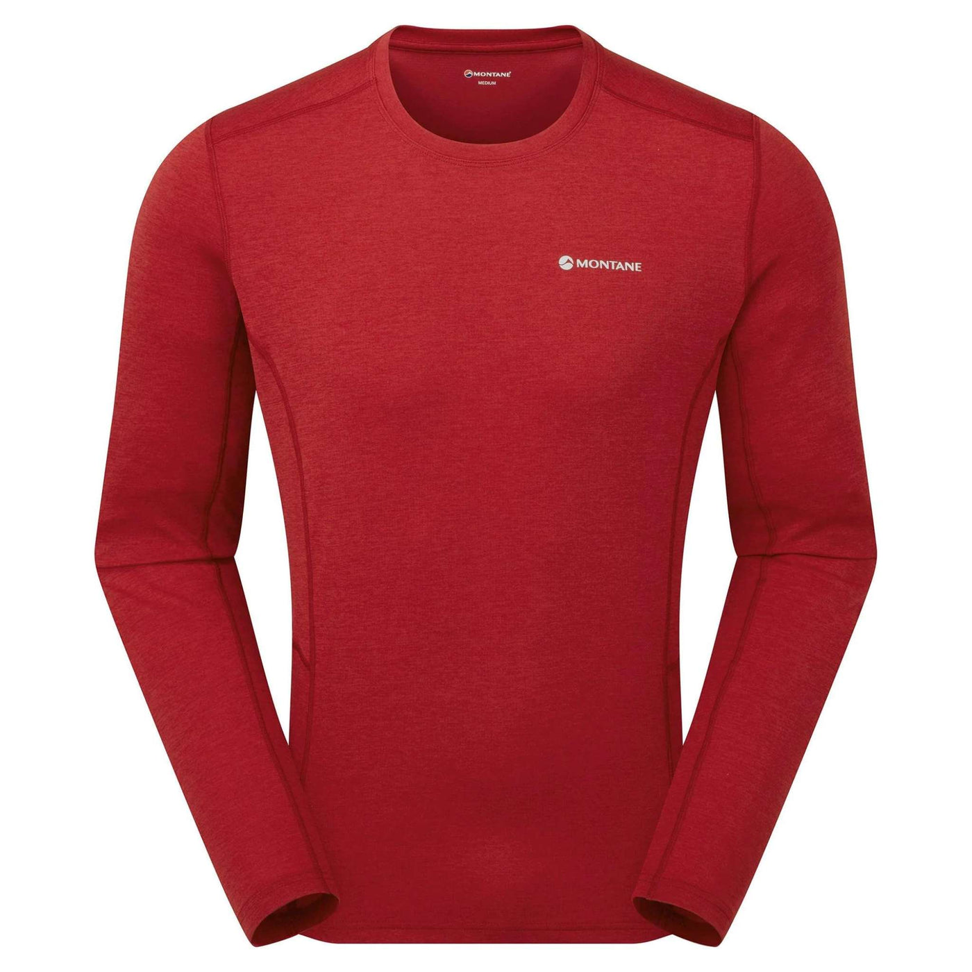Montane Dart Long Sleeve T-Shirt Mens | Hiking Base Layer | Further Faster Christchurch NZ #acer-red