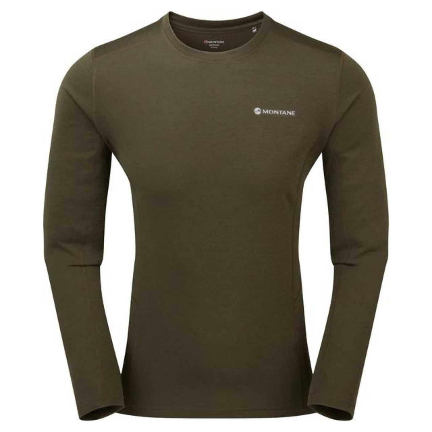 Montane Dart Long Sleeve T-Shirt Mens | Hiking Base Layer | Further Faster Christchurch NZ #kelp-green