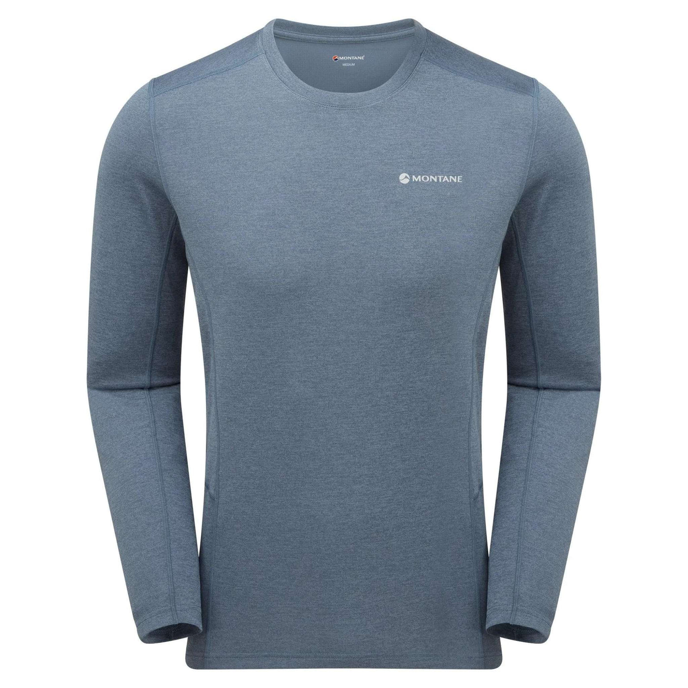 Montane Dart Long Sleeve T-Shirt Mens | Hiking Base Layer | Further Faster Christchurch NZ #stone-blue