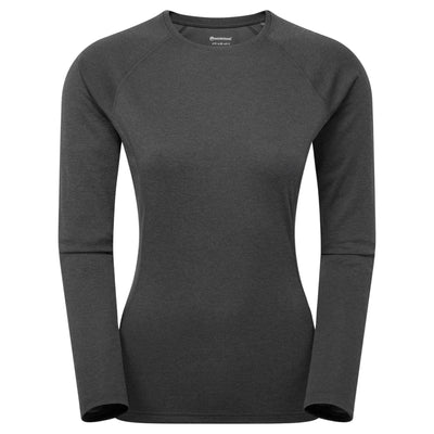 Montane Dart Long Sleeve T-Shirt - Womens | Technical Hiking Baselayer | Further Faster Christchurch NZ #black