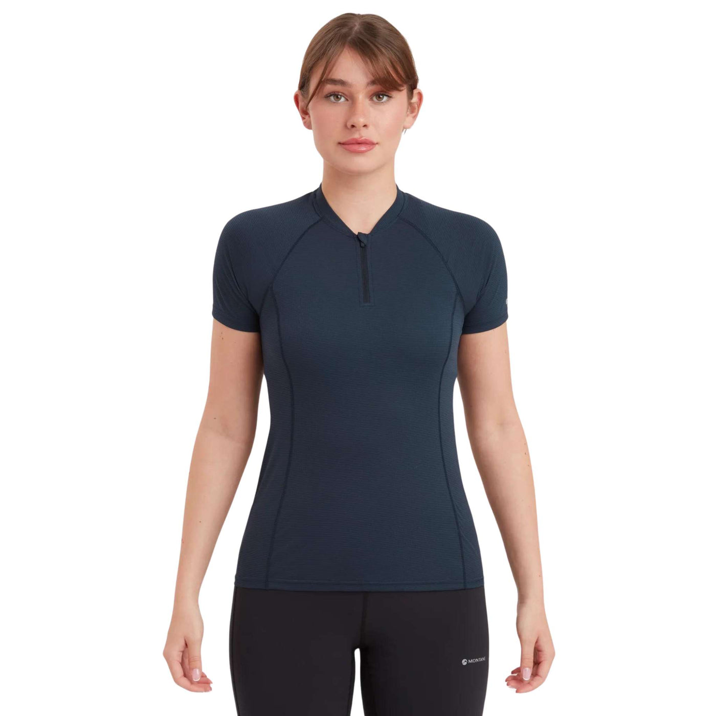 Montane Dart Nano Zip T-Shirt - Womens | Technical Hiking Baselayer | Further Faster Christchurch NZ #eclipse-blue