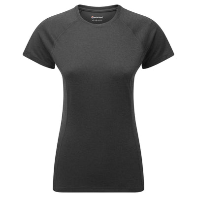 Montane Dart T-Shirt - Womens | Active Clothing | Base Layer and Hiking Tee | Further Faster Christchurch NZ #black