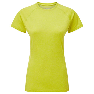 Montane Dart T-Shirt - Womens | Active Clothing | Base Layer and Hiking Tee | Further Faster Christchurch NZ #citrus-spring