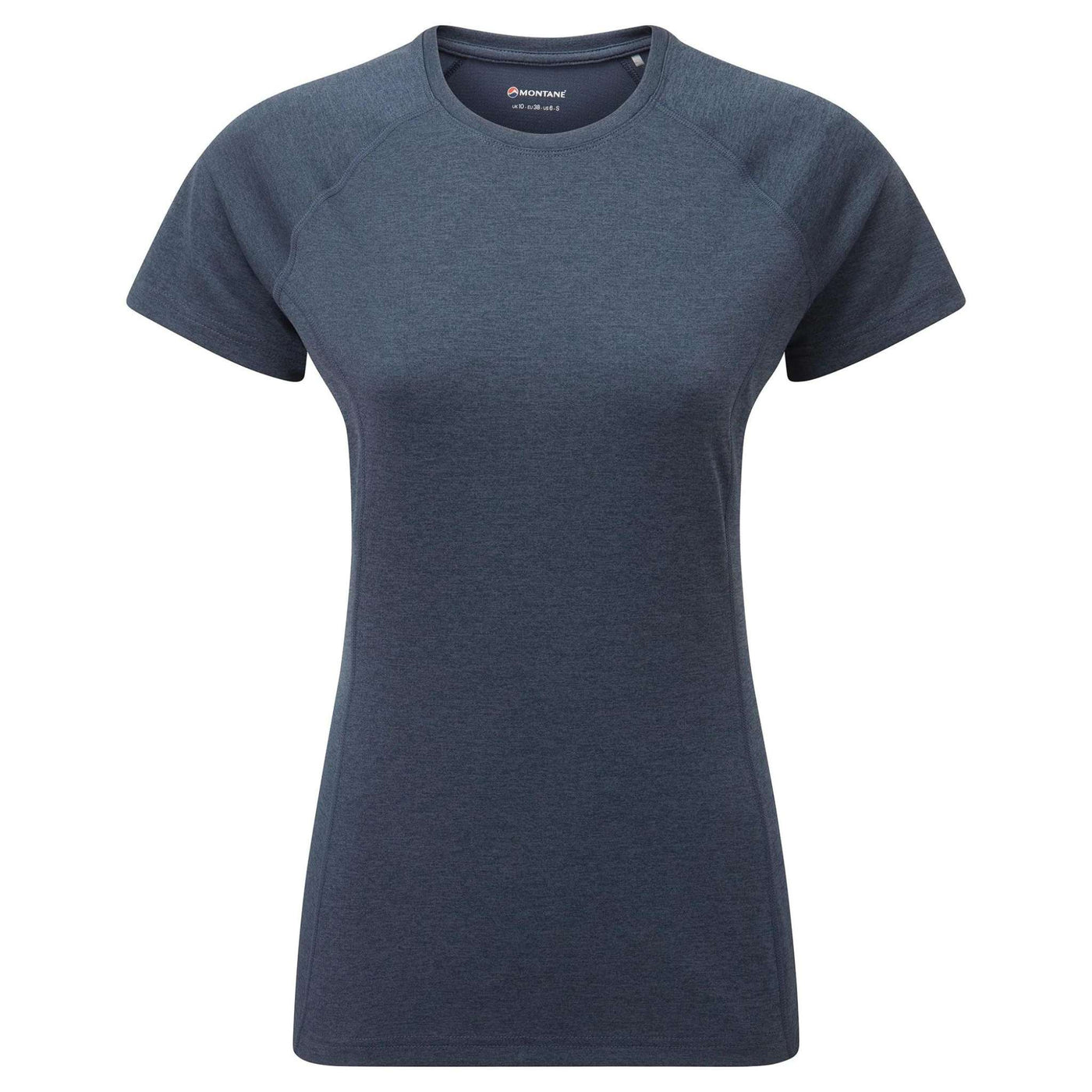 Montane Dart T-Shirt - Womens | Active Clothing | Base Layer and Hiking Tee | Further Faster Christchurch NZ #eclipse-blue