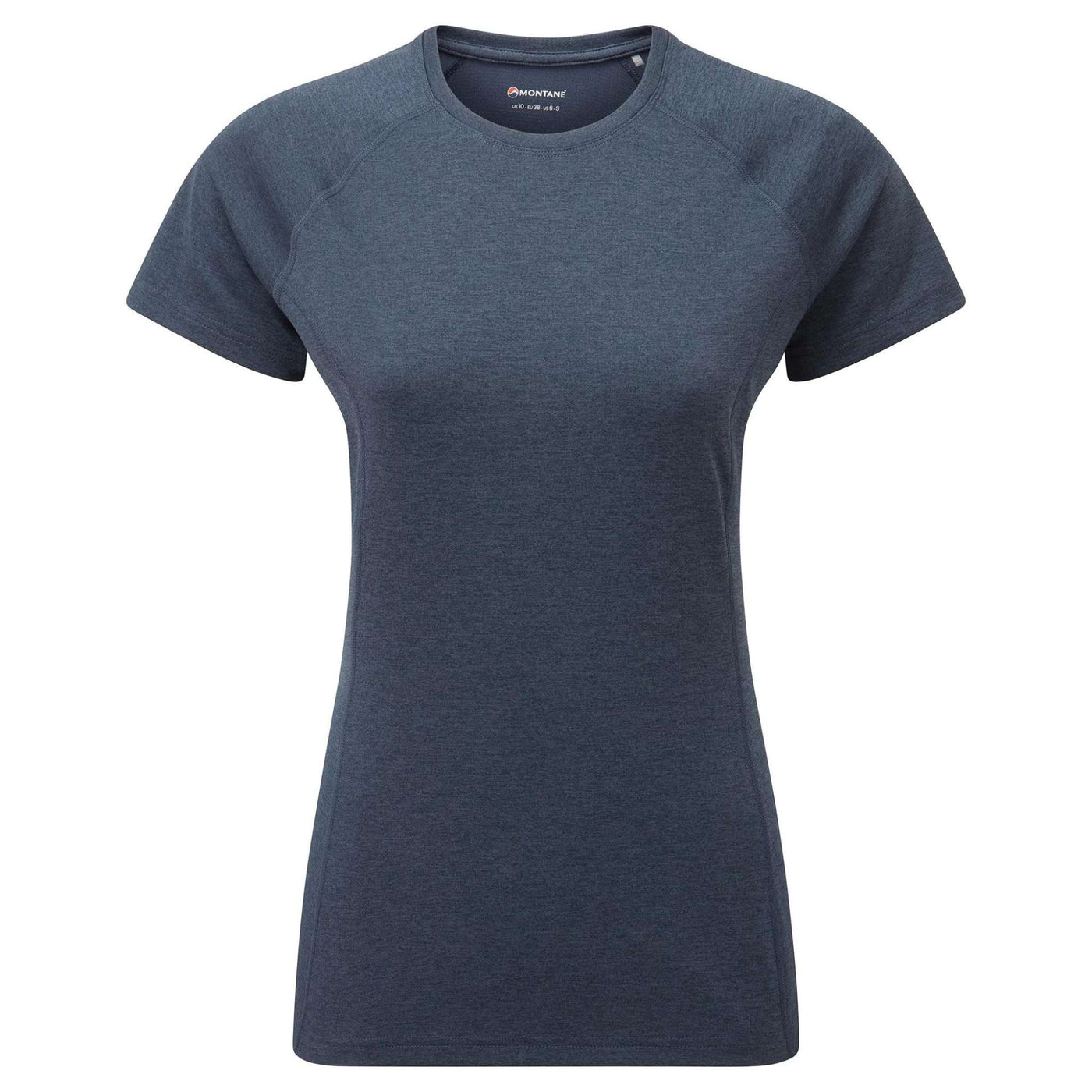 Montane Dart T-Shirt - Womens | Active Clothing | Base Layer and Hiking Tee | Further Faster Christchurch NZ #eclipse-blue