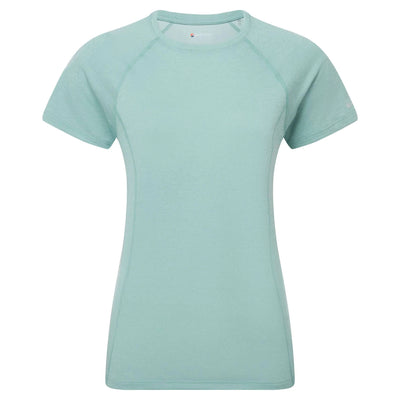 Montane Dart T-Shirt - Womens | Active Clothing | Base Layer and Hiking Tee | Further Faster Christchurch NZ #sea-mist