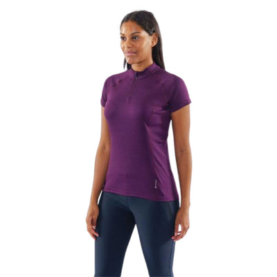 Montane Womens Dart Zip-Neck T-Shirt | Womens Baselayer Top NZ | Montane NZ | Further Faster Christchurch NZ #saskatoon-berry