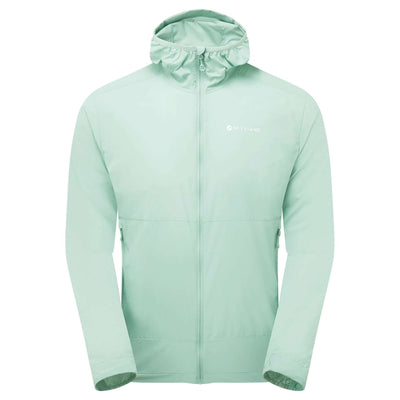 Montane Featherlite Hoodie - Mens | Mens Super Light and Packable Windproof Jacket NZ | Further Faster Christchurch NZ #sea-mist