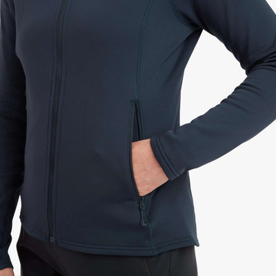 Montane Fury Lite Hoodie - Womens | Women's Fleece Jacket | Further Faster Christchurch NZ | #eclipse-blue