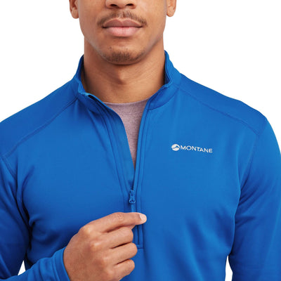 Montane Fury Lite Pull-On - Mens | Hiking Mid Layer Fleece | Further Faster Christchurch NZ | #neptune-blue
