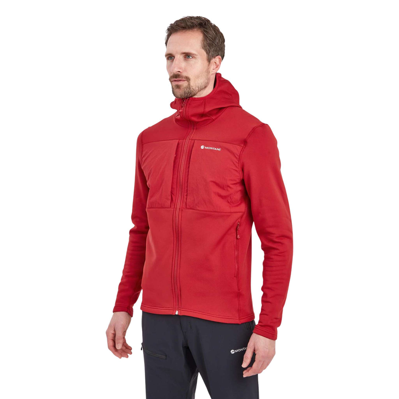 Montane Fury XT Hoodie - Mens | Men's Fleece Hooded Jacket NZ | Further Faster Christchurch NZ #acer-red