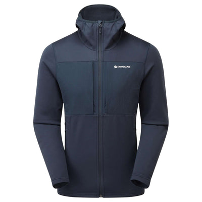Montane Fury XT Hoodie - Mens | Men's Fleece Hooded Jacket NZ | Further Faster Christchurch NZ #eclipse-blue