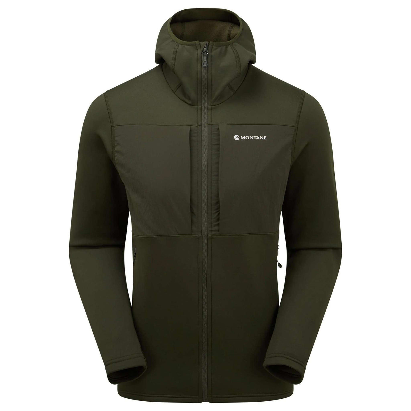 Montane Fury XT Hoodie - Mens | Men's Fleece Hooded Jacket NZ | Further Faster Christchurch NZ #oak-green