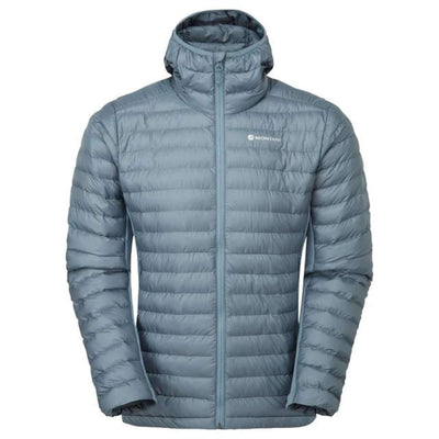 Montane Icarus Lite Hoodie - Mens | Mens Lightweight Insulated Jacket NZ | Further Faster Christchurch NZ #stone-blue