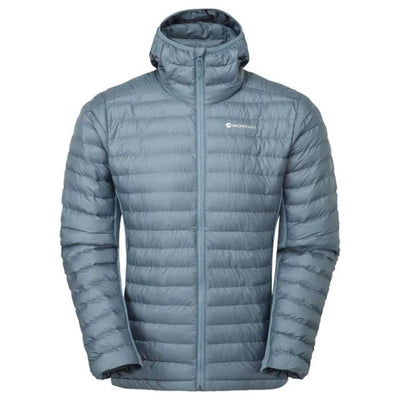 Montane Icarus Lite Hoodie - Mens | Mens Lightweight Insulated Jacket NZ | Further Faster Christchurch NZ #stone-blue