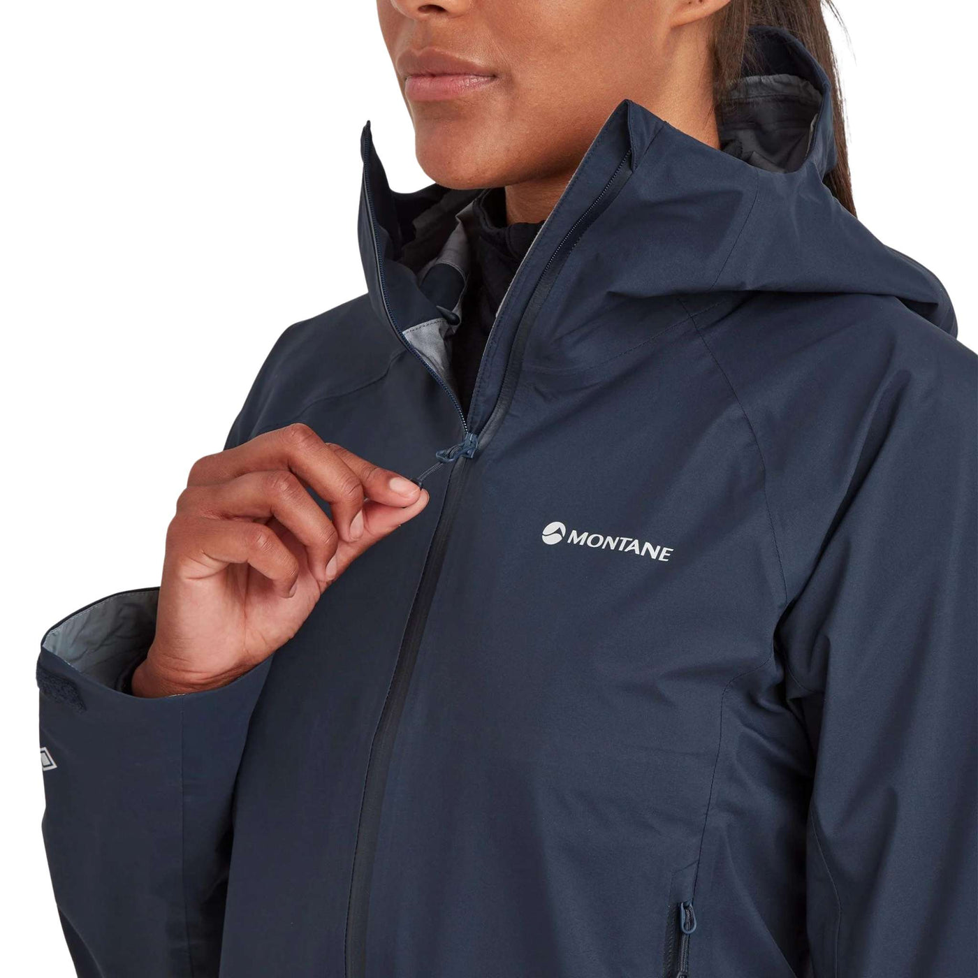 Montane Phase Lite Jacket - Womens | Montane Alpine Waterproof Jacket NZ | Further Faster Christchurch NZ #eclipse-blue