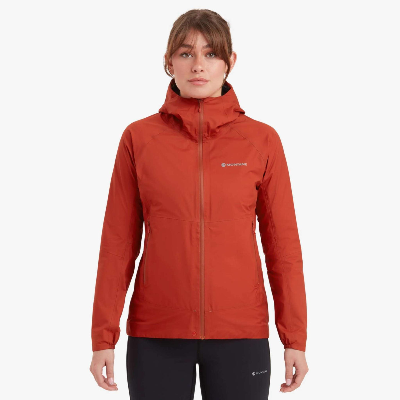 Montane Phase Nano Jacket - Womens | Womens Waterproof Jacket | Further Faster Christchurch NZ #saffron-red