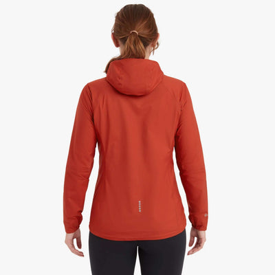 Montane Phase Nano Jacket - Womens | Womens Waterproof Jacket | Further Faster Christchurch NZ #saffron-red