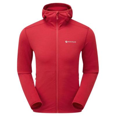 Montane Protium Lite Hoodie - Mens | Mens Lightweight Fleece Hoodie | Further Faster Christchurch NZ | #acer-red