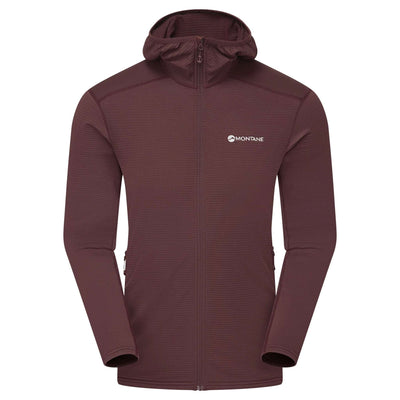Montane Protium Lite Hoodie - Mens | Mens Lightweight Fleece Hoodie | Further Faster Christchurch NZ | #dark-garnet