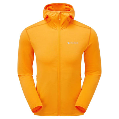 Montane Protium Lite Hoodie - Mens | Mens Lightweight Fleece Hoodie | Further Faster Christchurch NZ | #nagami-orange