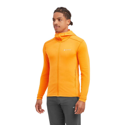 Montane Protium Lite Hoodie - Mens | Mens Lightweight Fleece Hoodie | Further Faster Christchurch NZ | #nagami-orange