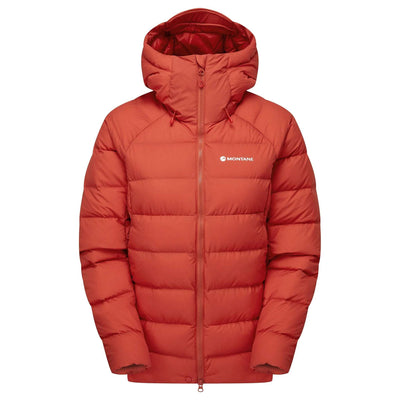 Montane Resolve XT Hoodie - Womens | Womens Down Jacket | Further Faster Christchurch NZ | #saffron-red
