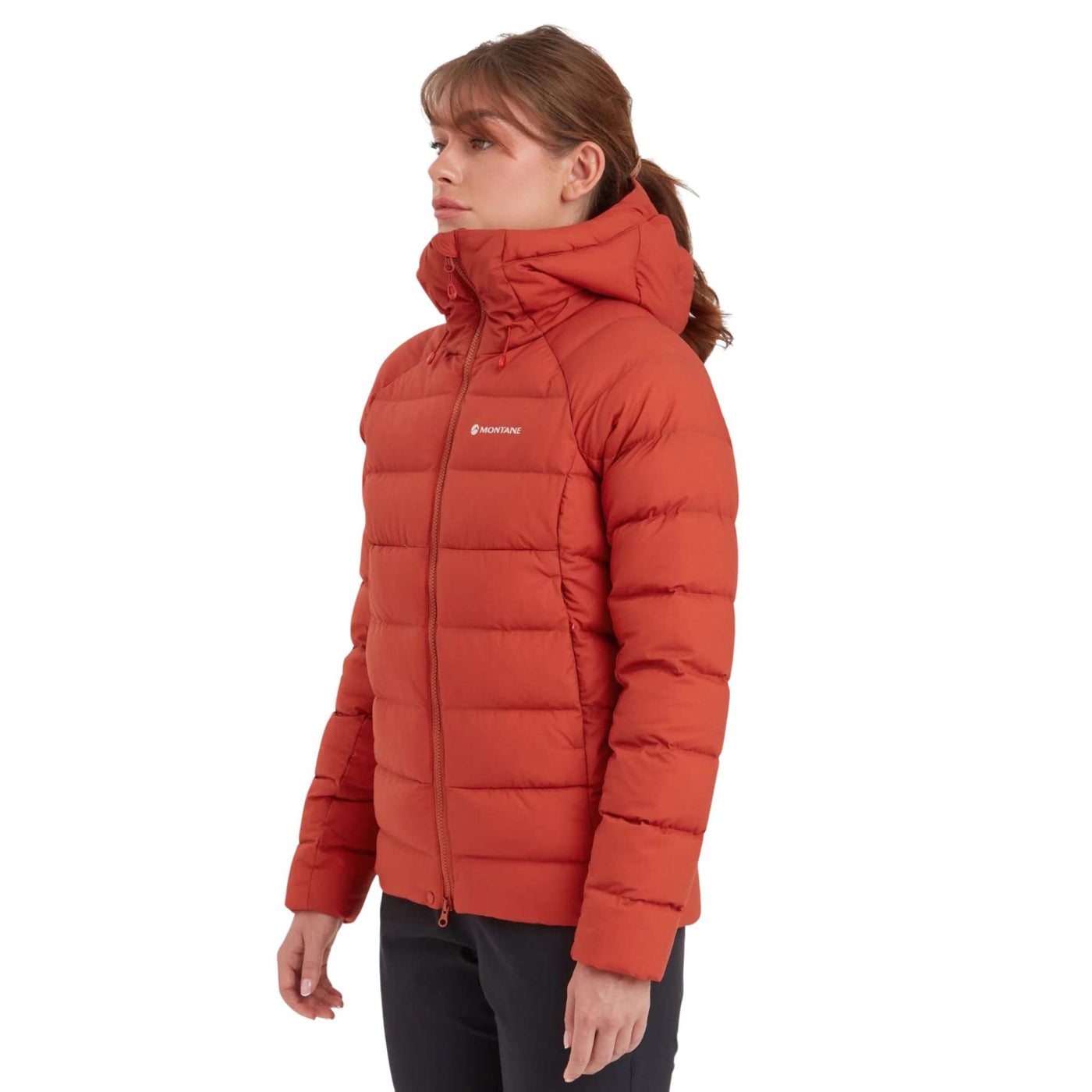 Montane Resolve XT Hoodie - Womens | Womens Down Jacket | Further Faster Christchurch NZ | #saffron-red