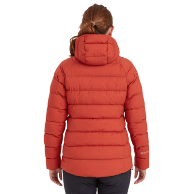 Montane Resolve XT Hoodie - Womens | Womens Down Jacket | Further Faster Christchurch NZ | #saffron-red