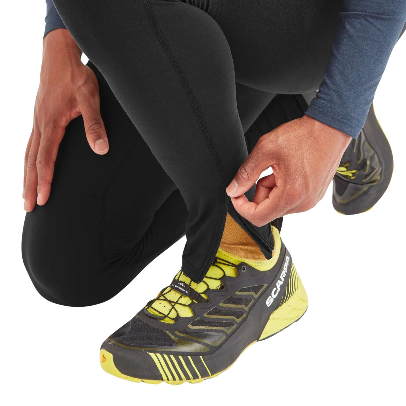 Montane Slipstream Thermal Tights Mens - Regular Leg | Thermal Trail Running Tights Mens | Further Faster Christchurch NZ | #black