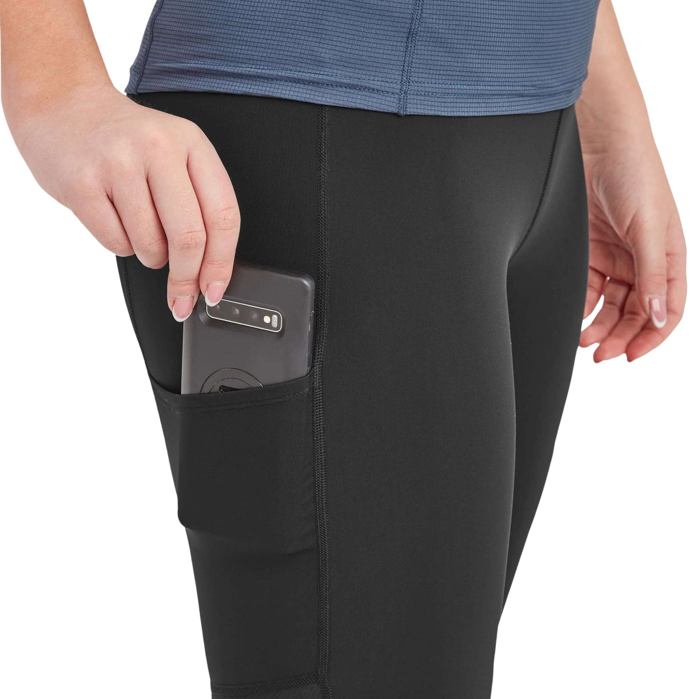 Montane Slipstream Thermal Tights Regular Leg - Womens | Thermal Pants | Further Faster Christchurch NZ | #black