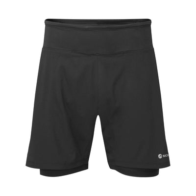 Montane Slipstream Twin Skin Shorts - Mens | Mens Trail Running Shorts | Further Faster Christchurch NZ | #black