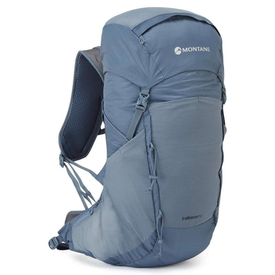 Montane Trailblazer 32 | Trail Running and Fast Packing Pack | Further Faster Christchurch NZ | #stone-blue
