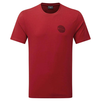 Montane Transpose T-Shirt - Mens | Organic Cotton T-Shirt | Further Faster Christchurch NZ | #acer-red
