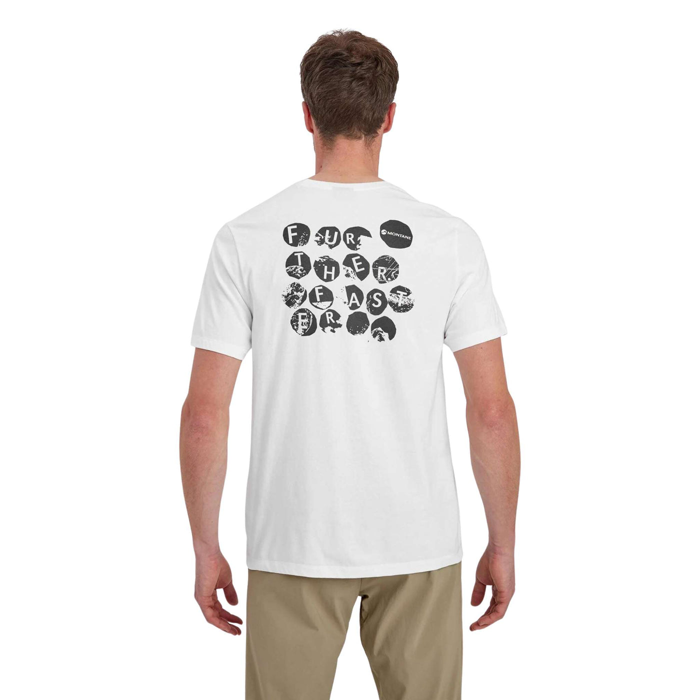 Montane Transpose T-Shirt - Mens | Organic Cotton T-Shirt | Further Faster Christchurch NZ | #white