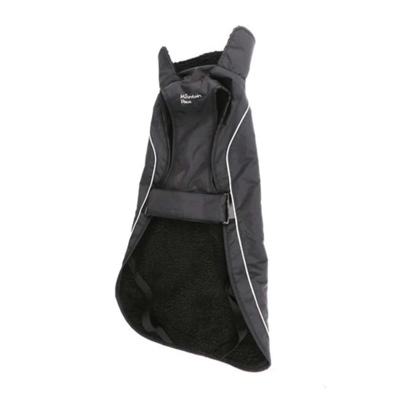 Mountain Paws Fleece Lined Dog Raincoat | Fleece Dog Raincoat | Further Faster Christchurch NZ | #black