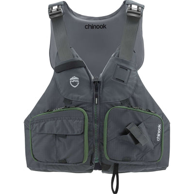 NRS Chinook Fishing PFD -  Charcoal | Kayaking PFD | Further Faster Christchurch NZ | #charcoal