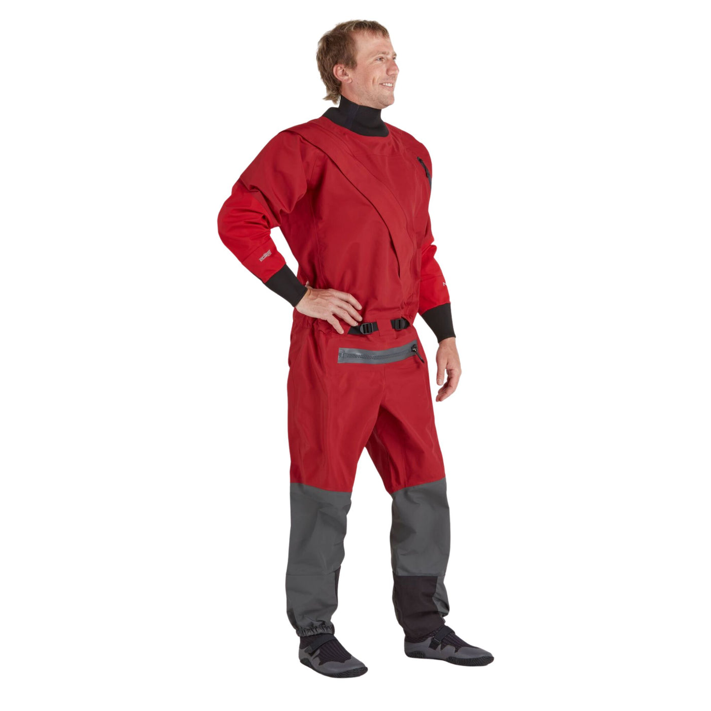 NRS Explorer Semi-Dry Suit - Mens | Paddle NZ | Further Faster Christchurch NZ #red