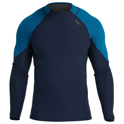 NRS Hydroskin 0.5 Long Sleeve Shirt - Mens | Kayaking Clothing | Further Faster Christchurch NZ | #navy-mykonos