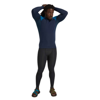 NRS Hydroskin 0.5 Long Sleeve Shirt - Mens | Kayaking Clothing | Further Faster Christchurch NZ | #navy-mykonos