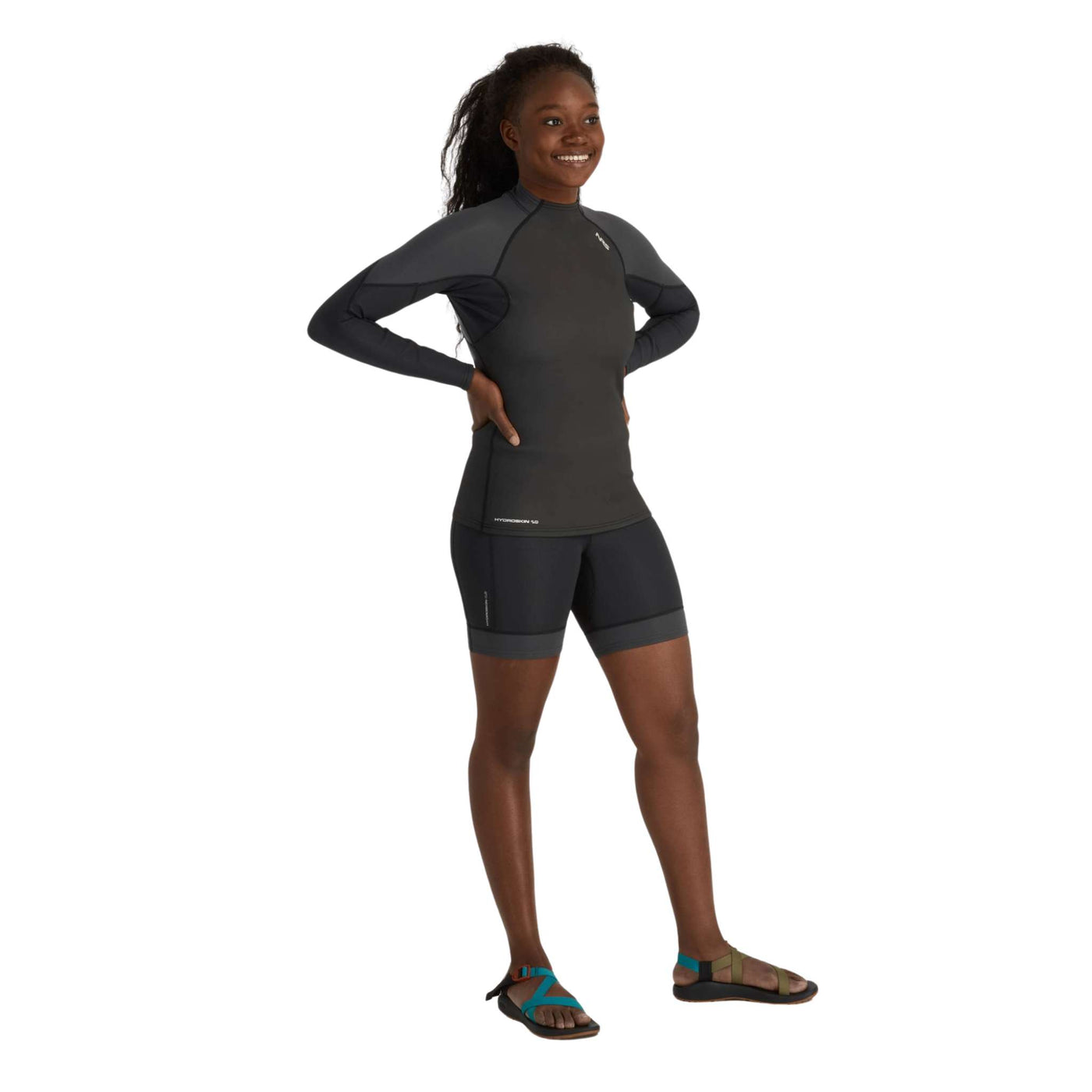 NRS Hydroskin 0.5 Short - Womens | Kayak Dry Pants and Suits | Further Faster Christchurch NZ | #black-graphite