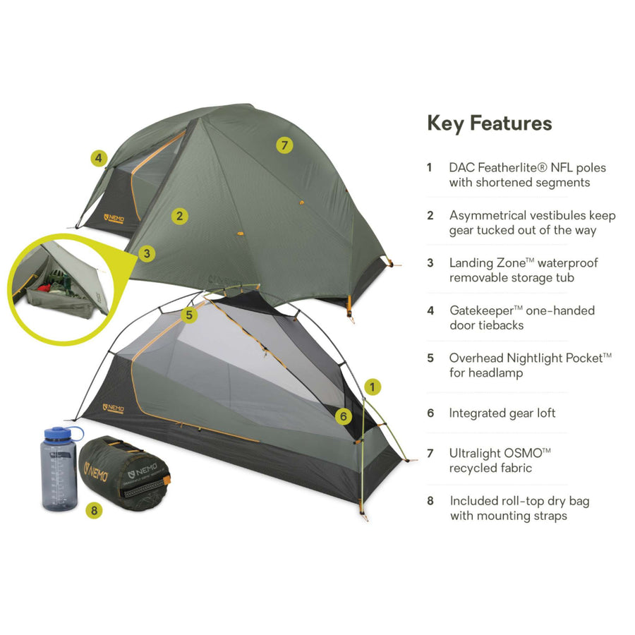 bikepacking tent 1 person Nemo Dragonfly Bikepack 1 Person Tent