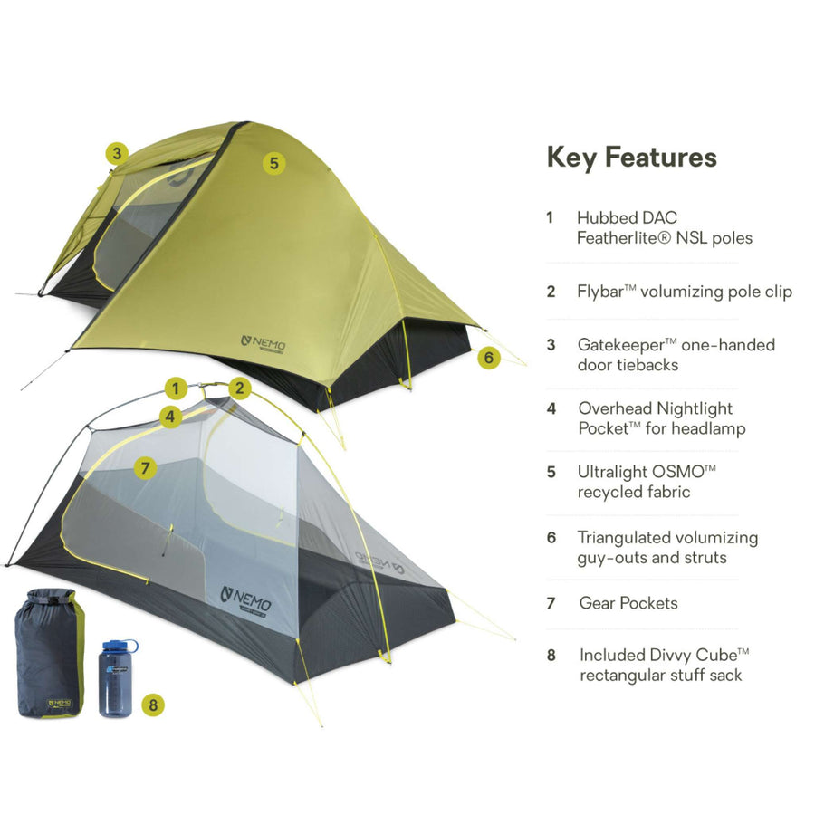 Nemo Hornet OSMO 2 Person Tent | Lightweight Hiking Tent