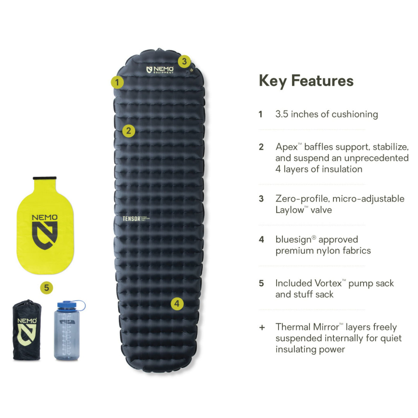 Nemo Sleeping Pad Tensor Extreme - Regular Mummy | Sleeping Mats | Further Faster Christchurch NZ