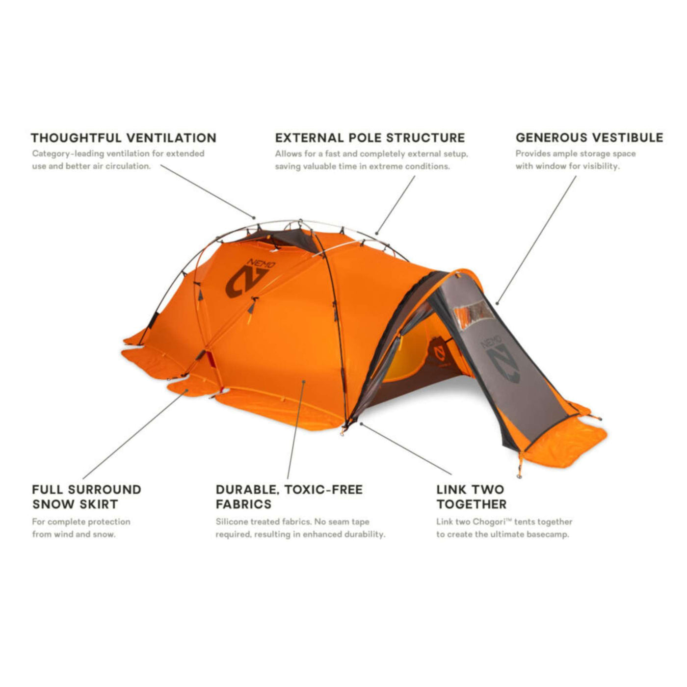 Nemo Tent Chogori - 2 Person | Nemo Equipment NZ Tents | Further Faster Christchurch NZ