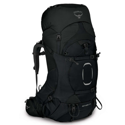 Osprey Aether 65 Extended Fit - Mens | 65L Multi-Day Hiking and Tramping Pack NZ | Osprey | Further Faster Christchurch NZ #black